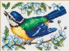 Набор для вышивания Anchor "Blue Tit" /Синица/ 8*11см, MEZ Венгрия, PCE204