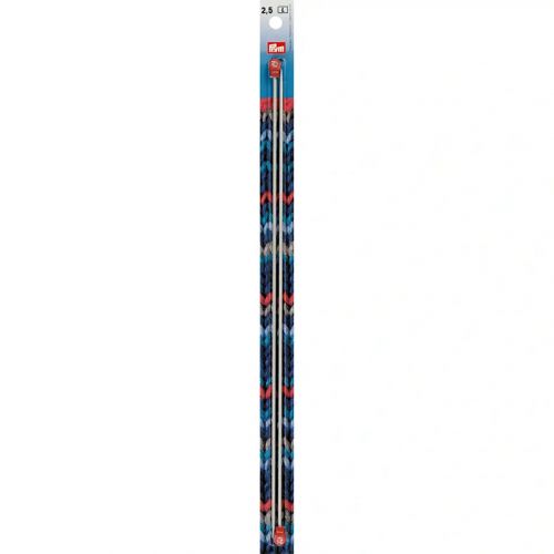 Спицы прямые с наконечниками 2,5мм/35см, Prym, 191462