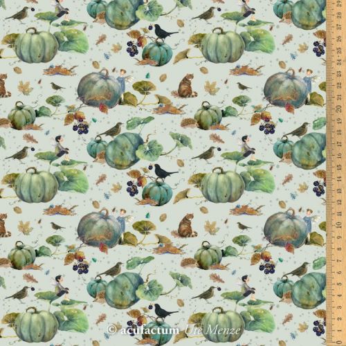 Ткань "Кровать из тыквы", ширина 145см, 100% хлопок, Acufactum, 3523-818