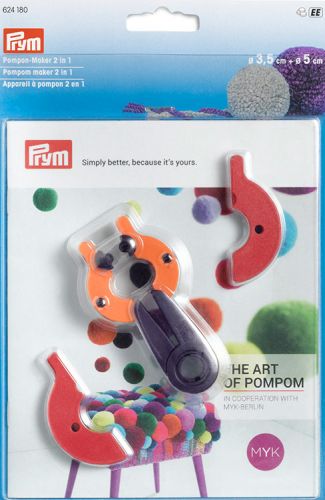 Набор для изготовления помпонов 2 в 1, размер S, Prym, 624180