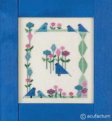 Набор для вышивания "Голубые птицы" 15*16,5см, Acufactum Ute Menze, 2311