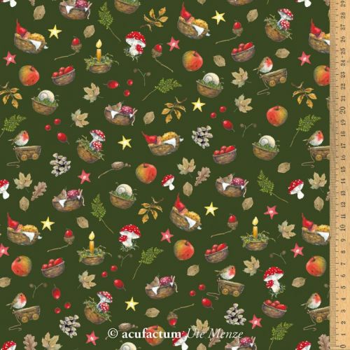 Ткань "Скорлупа орехов", ширина 145см, 100% хлопок, Acufactum, 3523-862