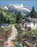 Канва-страмин Royal Paris с рисунком "Alpages" 47,5*37см, MEZ Венгрия, 9880132-00074