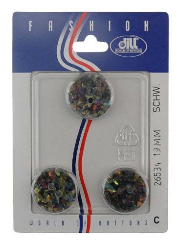 Пуговицы, размер 19мм, пластик, Dill, 026534/19-3