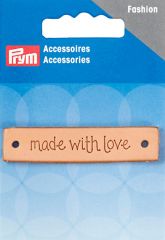Эмблема "made with love»" 60*13мм для пришивания, Prym, 403797