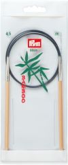Спицы круговые "Bamboo" с гибкой фиолетовой леской 4,5мм/80см, Prym, 221507