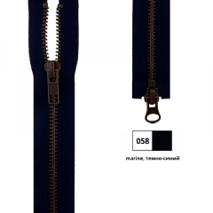 Застежка-молния тип 5, двухзамковая, длина 60см, YKK, 0593552/60 (058, marine, темно-синий)