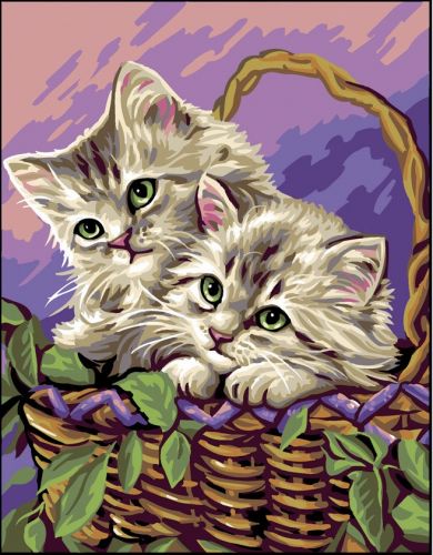 Канва-страмин Royal Paris с рисунком "Entre Chats" 47,5*37см, MEZ Венгрия, 9880142-00420