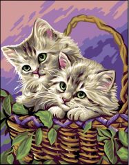 Канва-страмин Royal Paris с рисунком "Entre Chats" 47,5*37см, MEZ Венгрия, 9880142-00420
