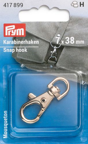 Карабин 7*38мм, сплав цинка, светлого золота, Prym, 417899