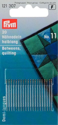 Иглы ручные д/шитья, с тонким острием, №11, 20шт в блистере 121307